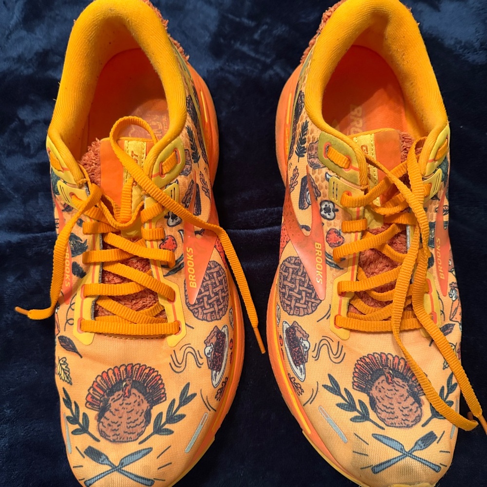 Brooks Men’s Ghost 14 Thanksgiving Turkey Shoes! Size 10.5 D! Good condition!